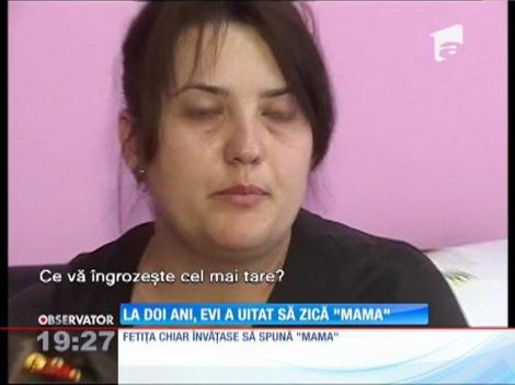 La doi ani, Evelina a uitat să zică "mama"