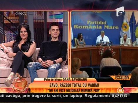 Oana Zăvoranu: ”Vadim Tudor trăiește cu o avocată!”