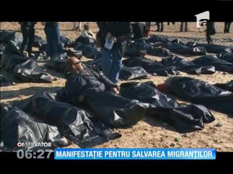 Protest impresionant faţă de criza imigranţilor din Marea Mediterană