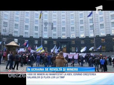 Peste o mie de mineri au protestat la Kiev