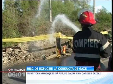 Risc de explozie după ce câţiva muncitori au fisurat conducta de gaze a orașului Rovinari