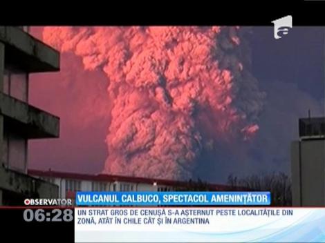O nouă erupție violenta a vulcanului din Chile
