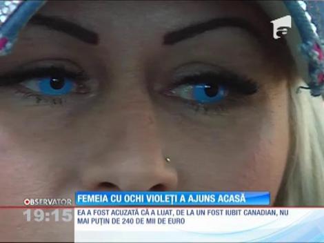 Românca cu ochi violeți s-a întors acasă