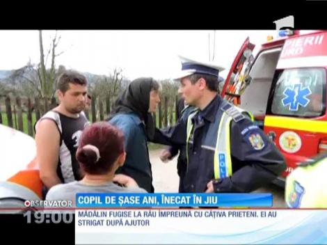 Copil de șase ani, înecat în Jiu