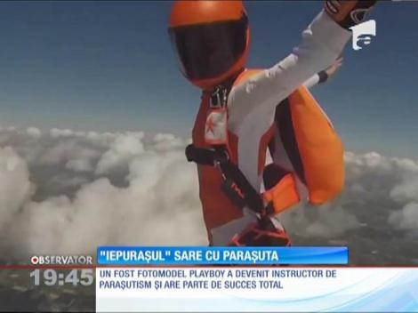 ”Iepuraşul” sexy care sare cu parașuta