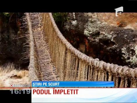 Ultimul pod din frânghie construit pe vremea incaşilor