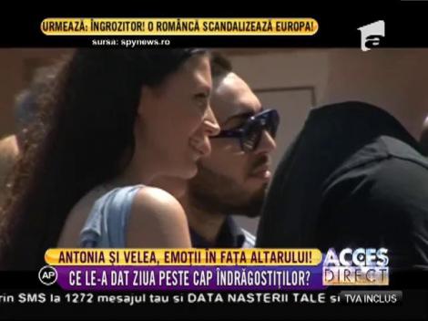 Antonia şi Alex Velea, emoţii mari în faţa altarului