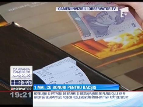 1 mai vine cu bacşiş pe bon separat