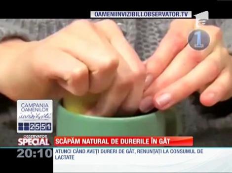 Special! Durerile de gât se tratează naturist