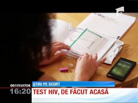 Primul test care poate detecta virusul HIV acasă