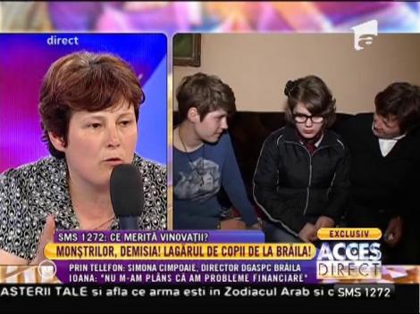 Simona Cimpoaie, director DGASPC Brăila: ”M-au cutremurat declarațiile fetelor. Vom declanșa o anchetă”