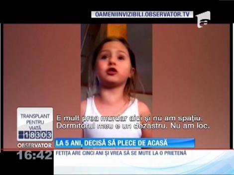 La 5 ani, decisă să plece de acasă!