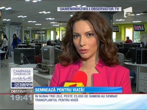 Transplant pentru viaţă! Actori, regizori şi artişti s-au alăturat campaniei lansată de Observator