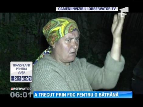 Un tânăr a trecut prin foc pentru o bătrână