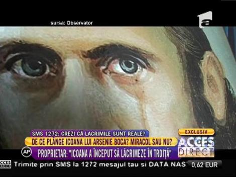 Reprezentantul episcopiei Huşilor a căzut în genunchi la vederea icoanei lui Arsenie Boca