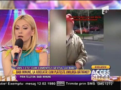 Babi Minune: "Îmi pare rău că am făcut o glumă proastă!"