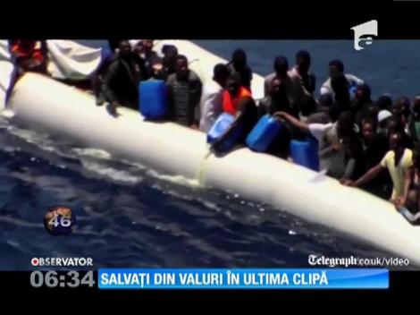 Imigranţi ilegali salvați din valuri, în ultima clipă