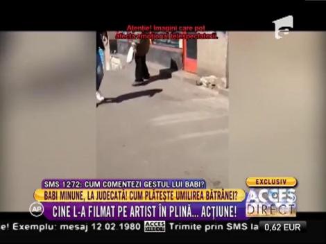 Manelistul Babi Minune, filmat în timp ce agresa şi umilea o femeie a străzii!