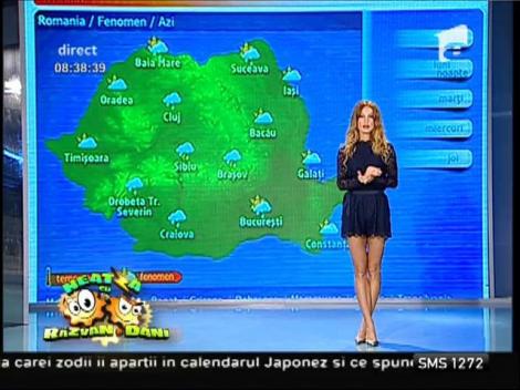 Ploile nu ne părăsesc! În continuare vor fi precipitaţii! Vremea cu Flavia Mihăşan