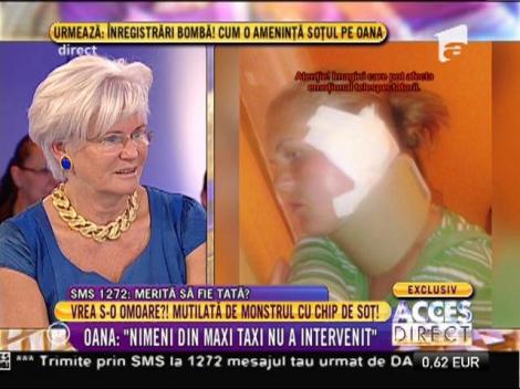 A dat în ea ca într-un sac de box. Până a băgat-o în spital, iar doctorii i-au pus gâtul în ghips!