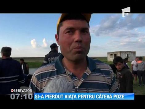 S-a înecat pentru câteva poze