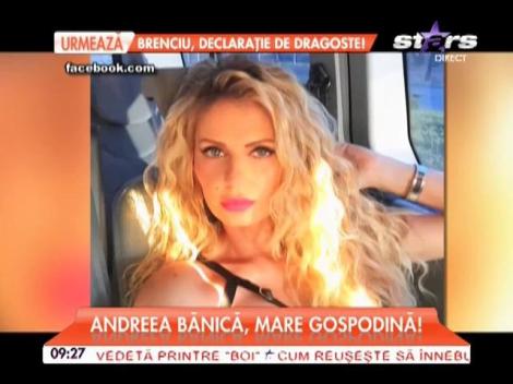 Cea mai sexy gospodină! Andreea Banică, de pe scenă, la cratiță!