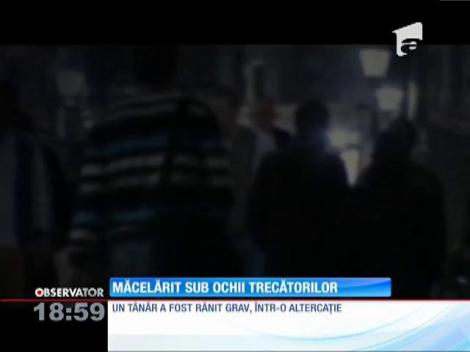 Atac brutal în Centrul Vechi! Un tânăr a fost urmărit şi înjunghiat de şapte ori