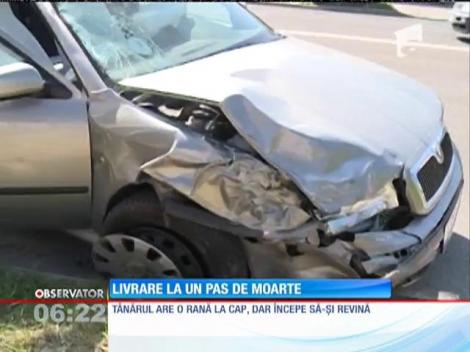 Constanţa: Un curier a fost spulberat de o maşină