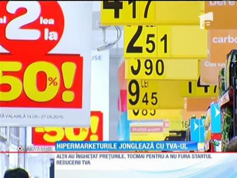 Hipermarketurile jonglează după bunul plac cu TVA-ul