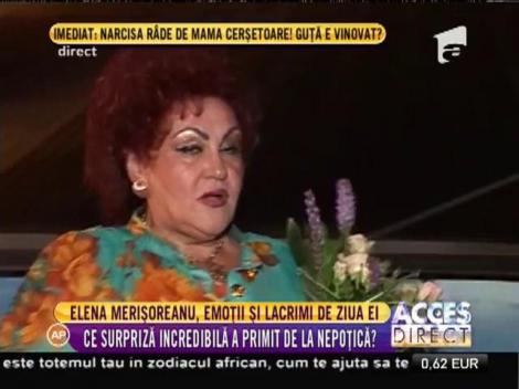 Elena Merişoreanu, emoții și lacrimi de ziua ei