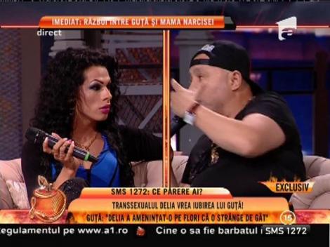 Război între Guţă şi transsexualul Delia: "Am muşcat-o, am crezut că e femeie!"