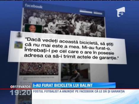 Gabi Balint a rămas fără bicicletă