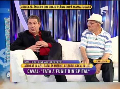 Adi Caval: "Tata a fugit din spital"