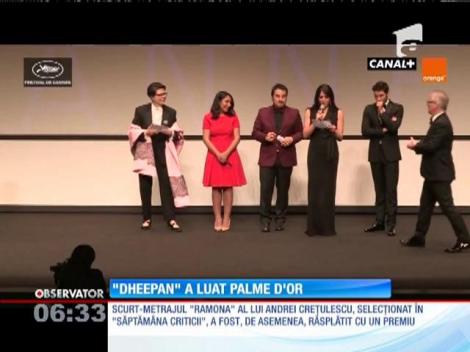 Premiul Palme d'Or a fost acordat filmului "Dheepan"