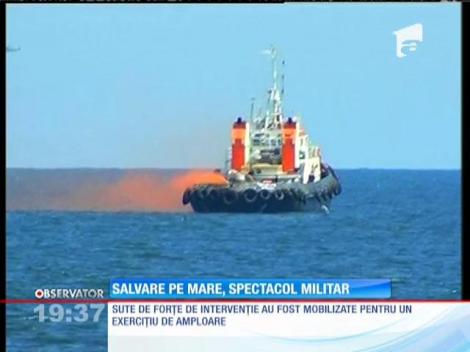 Salvare pe mare, spectacol militar