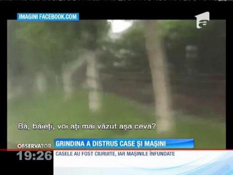 Bucăţi de gheaţă cât oul de gâscă au căzut din cer, în Satu Mare