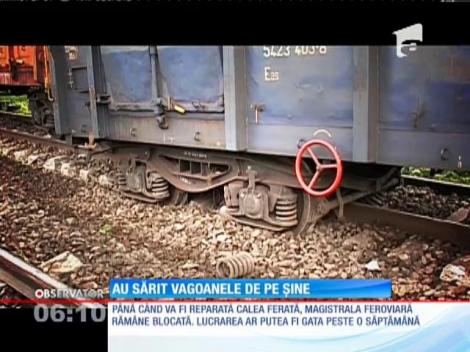 Au sărit vagoanele de pe şine