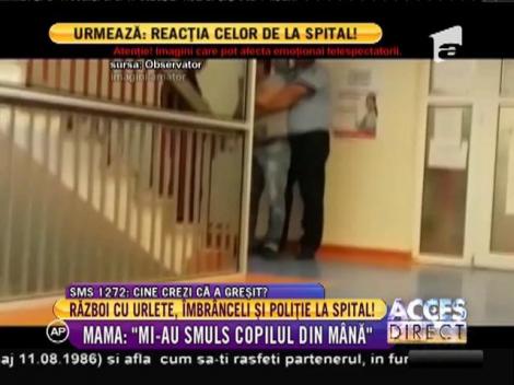 Scandal cu urlete, îmbrânceli și poliție, la Spitalul Marie Curie din Capitală!