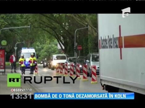 Bombă de o tonă dezamorsată în Koln