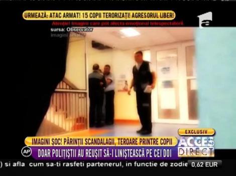 Imagini șoc! Părinții scandalagii au semănat teroare printre copii!