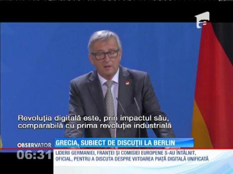 Grecia, subiect de discuţii la Berlin