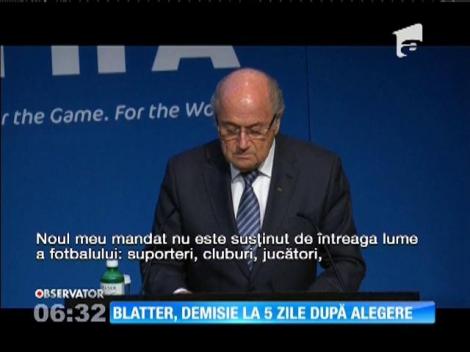 Sepp Blatter şi-a anunţat demisia