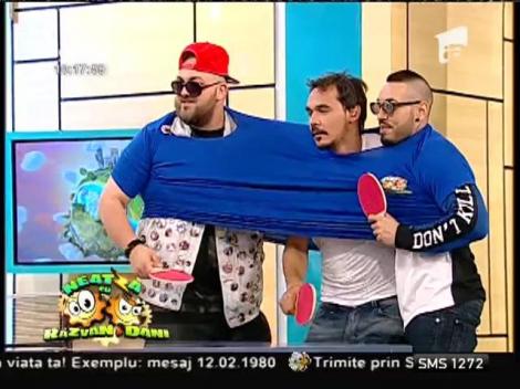 Alex Velea și Boier Bibescu au jucat tenis de masă la dublu, în același tricou!