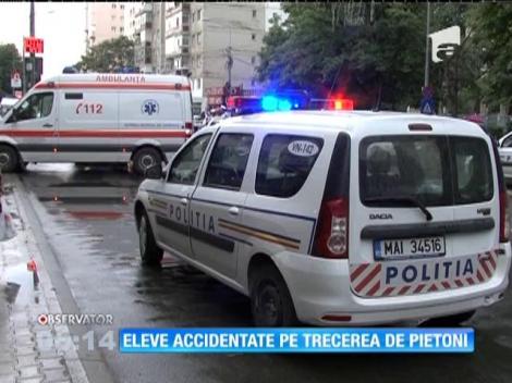 Trei eleve au fost rănite după ce au fost lovite de o maşină pe o trecere de pietoni din Focşani