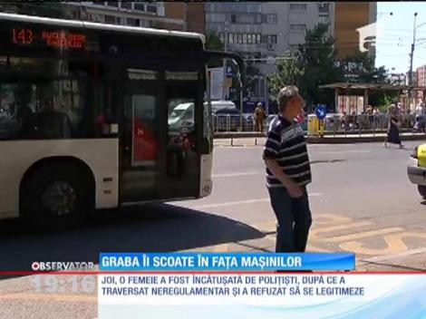 Graba îi scoate în fața mașinilor