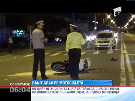 Rănit grav pe motocicletă