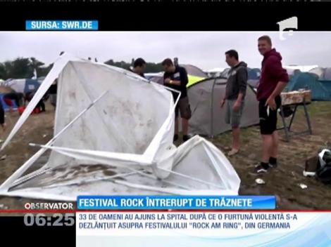 Festival de muzică rock întrerupt de trăznete