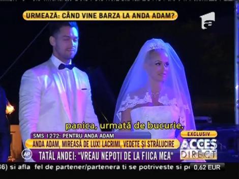 Lacrimi, vedete şi strălucire la nunta Andei Adam