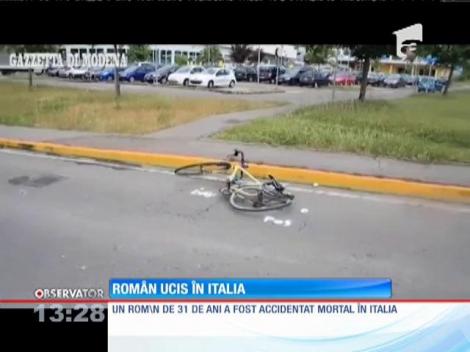 Biciclist român, spulberat de un şofer în Italia