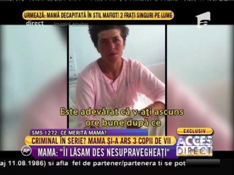 Reacţia mamei criminale